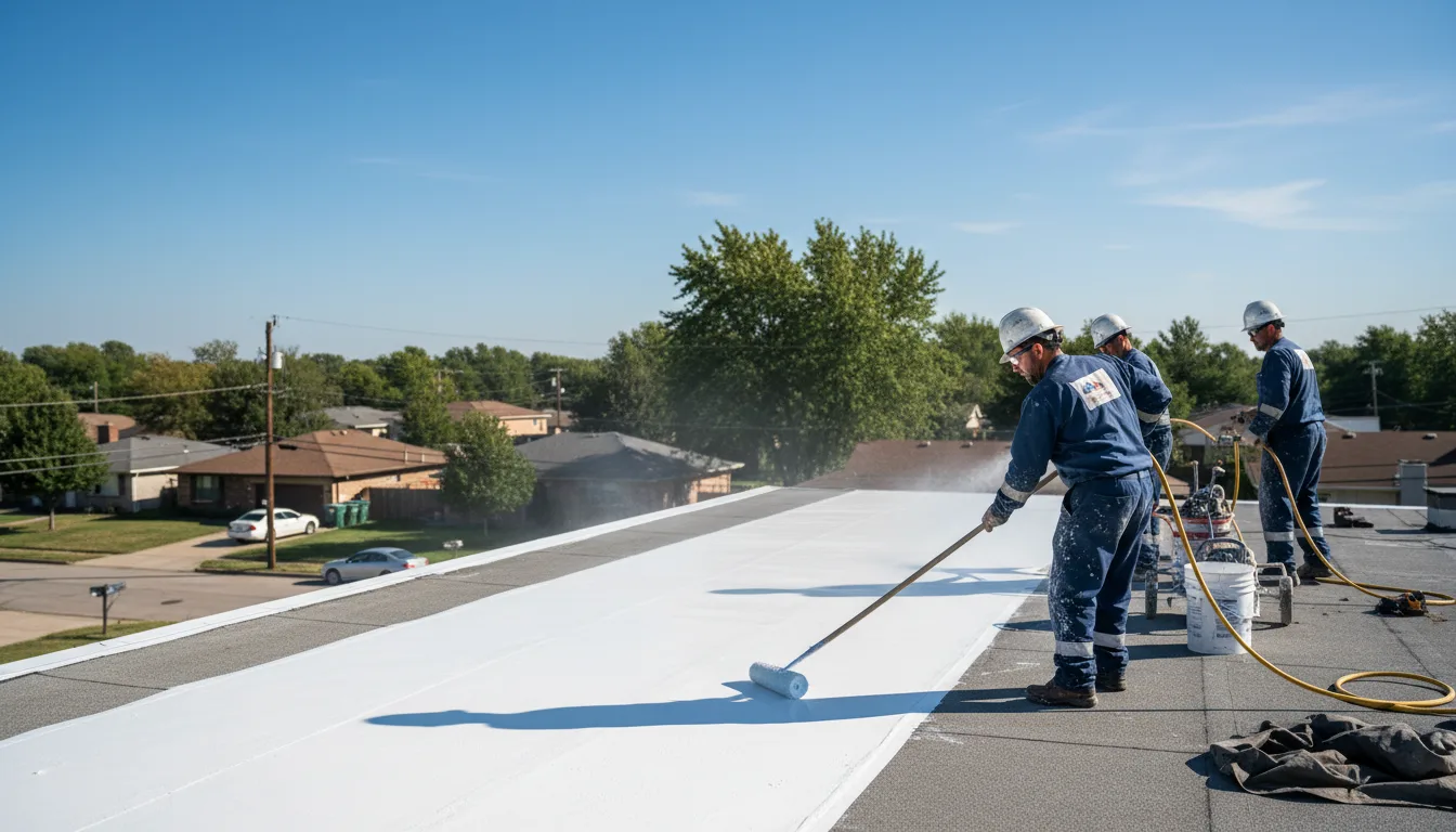 Commercial roof coating in Huntersville, NC near me